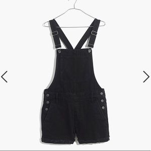 NWT Madewell Black Overall Shorts